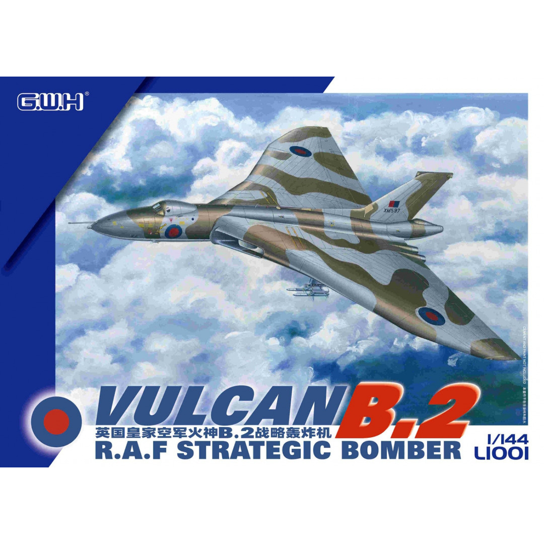 L1001 Great Wall Hobby 1/144 Стратегический бомбардировщик ВВС Великобритании Vulcan B.2