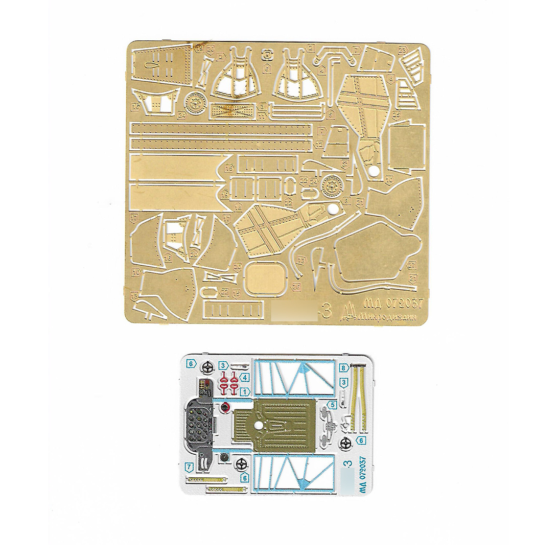 072037 Microdesign 1/72 Photo Etching for MiGG-3 (Zvezda) color dashboards