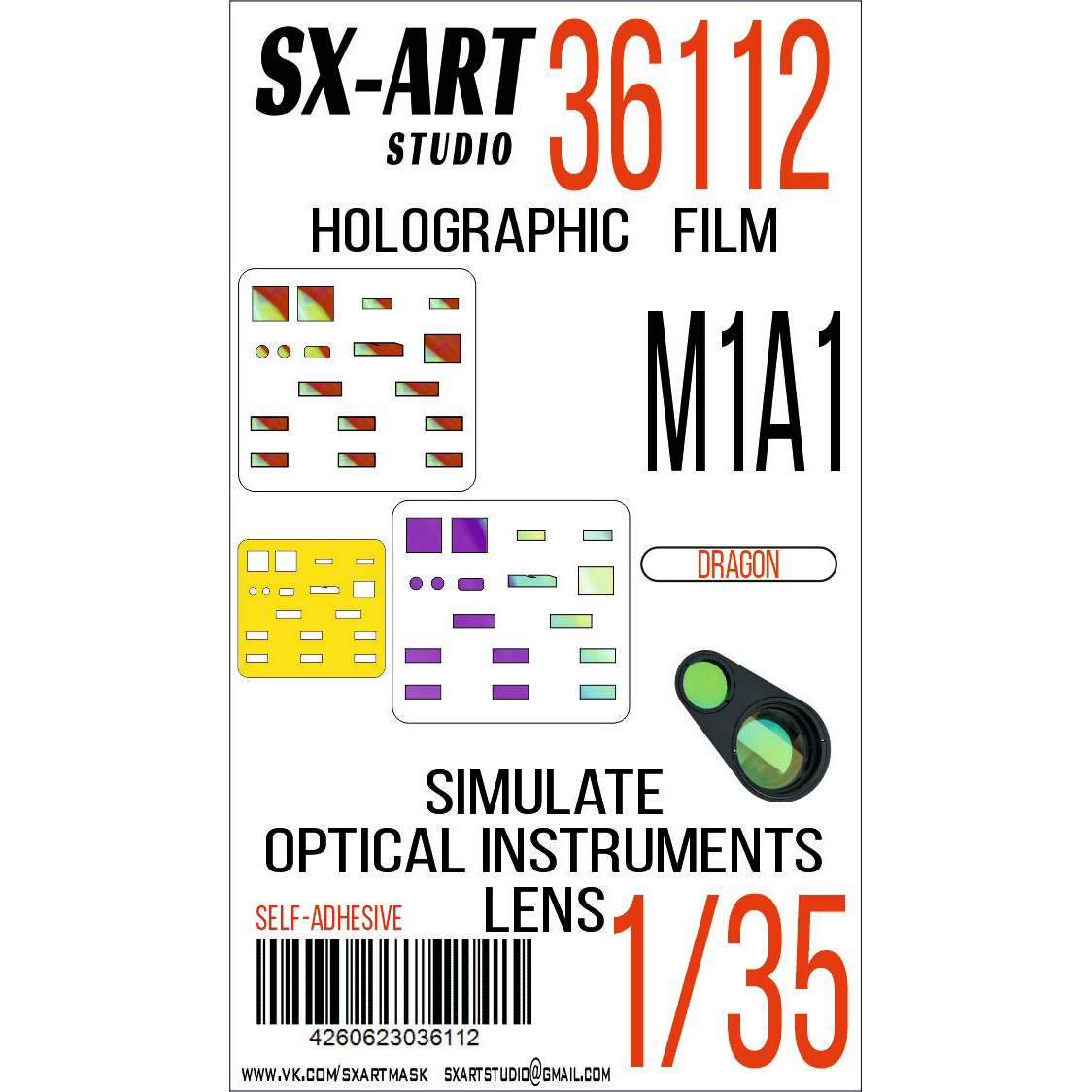 36112 SX-Art 1/35 Imitation of M1A1 (Dragon) viewing devices