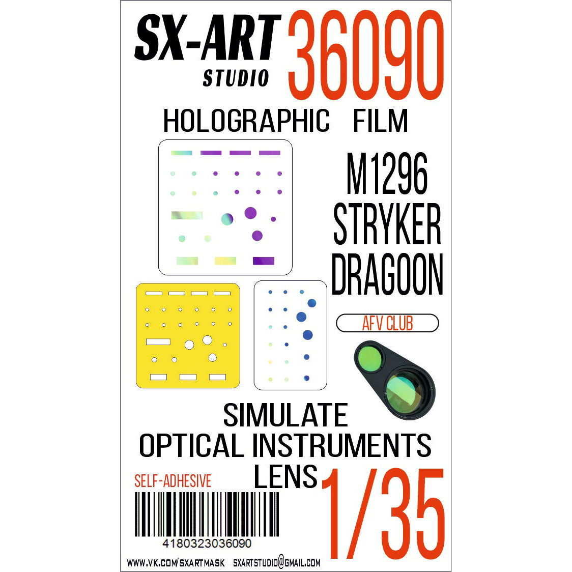 36090 SX-Art 1/35 Imitation of M1296 Stryker Dragoon viewing devices (AFV Club)