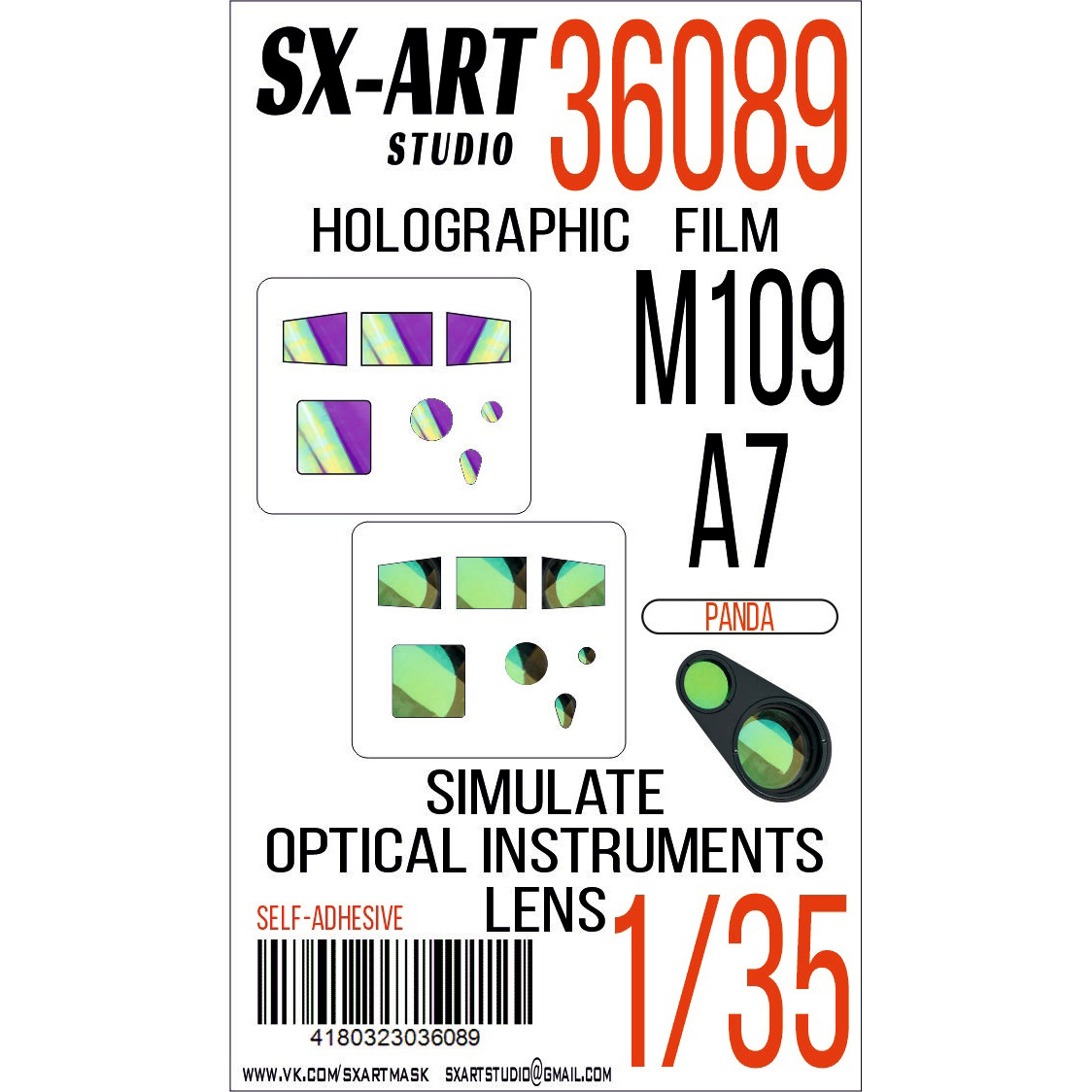 36089 SX-Art 1/35 Imitation of viewing devices M109A7 Paladin (Panda)
