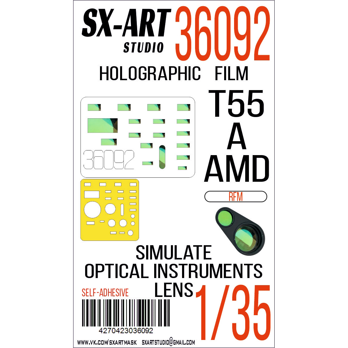 36092 SX-Art 1/35 Имитация смfromровых приборов T-55 A/AMD (RFM)