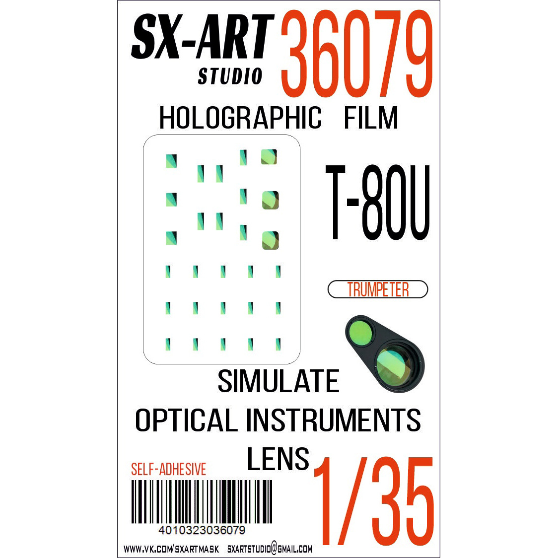 36079 SX-Art 1/35 Imitation of T-80U inspection instruments (Trumpeter)