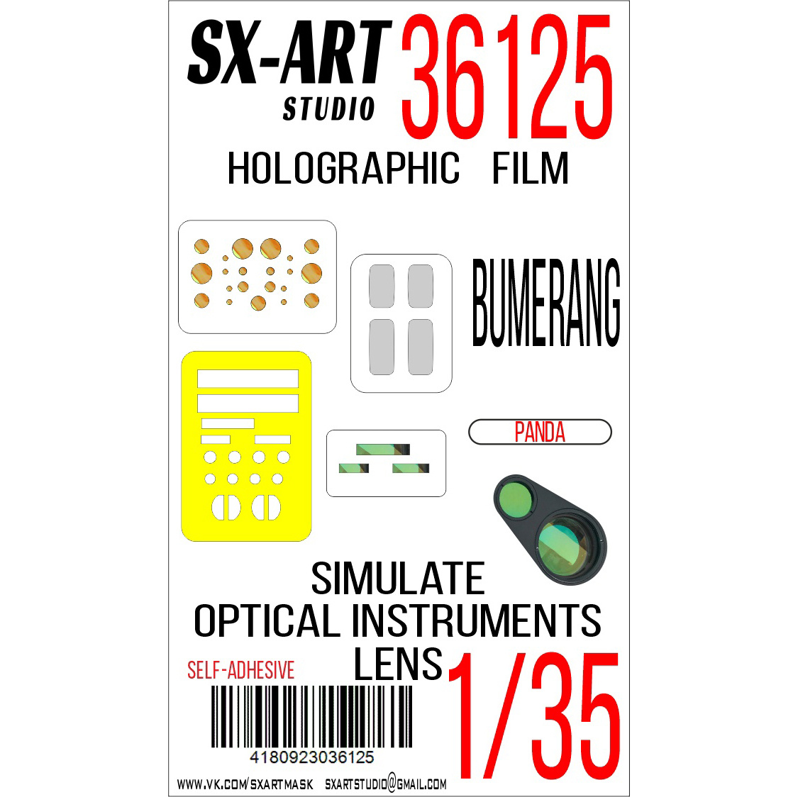 36125 SX-Art 1/35 Imitation of examination devices Bumerang IFV (Objekt K-17) (Panda Hobby)
