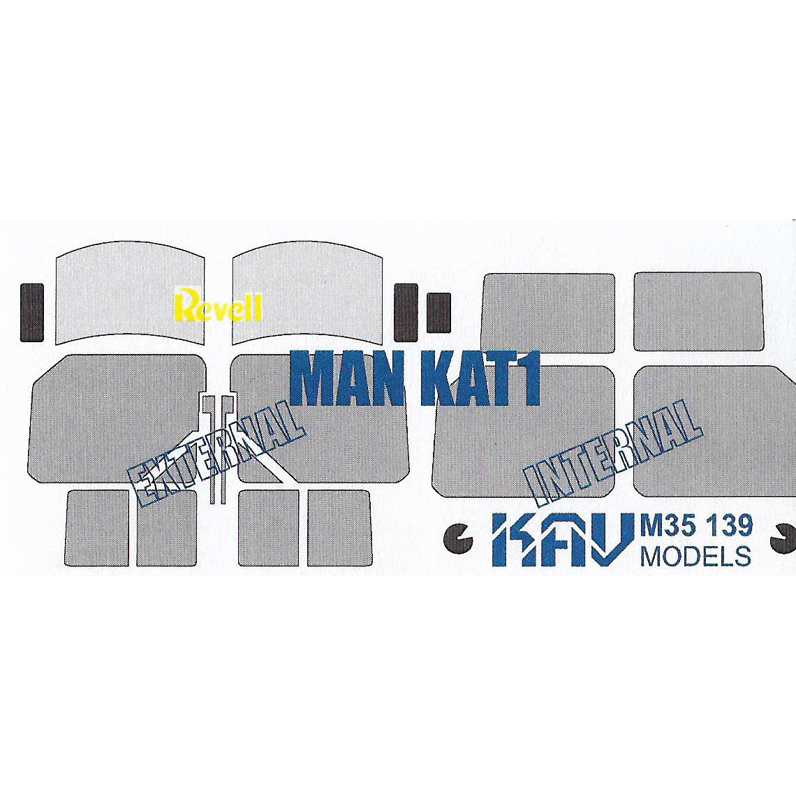 M35 139 KAV models 1/35 Paint mask for glazing MAN KAT1 (Revell)