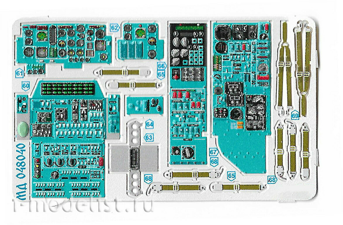 048040 Micro Design 1/48 Photo Etching Kit for K@-27 (interior) (HobbyBoss)