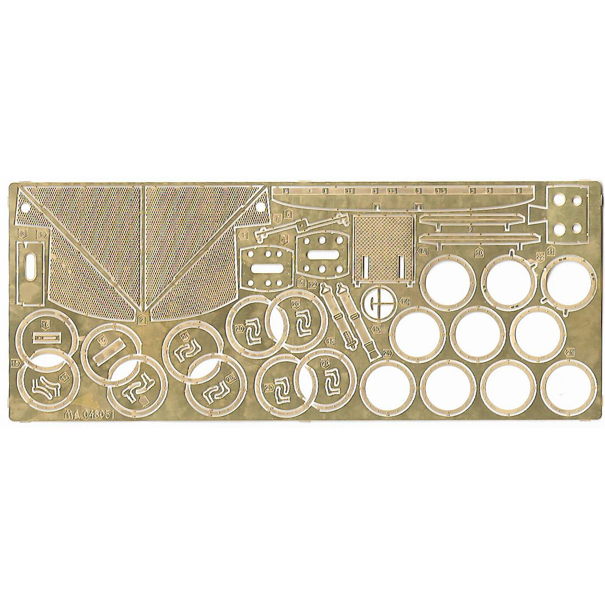 048051 Microdesign 1/48 Photo etching kit of the amphibious transport compartment for the Zvezda model, art. 4828