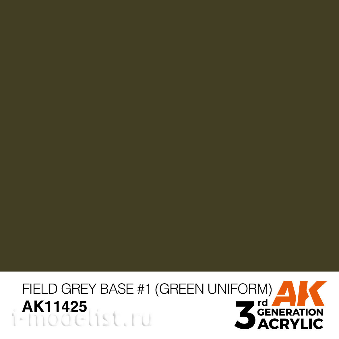 AK11425 AK Interactive Acrylic paint FIELD GREY BASE #1 – GREEN UNIFORM) - FIGURES (grey field base # 1 (green uniform) 17 ml