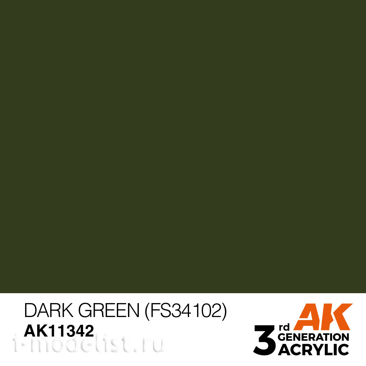 AK11342 AK Intercative acrylic paint DARK GREEN (dark green) 17 ml
