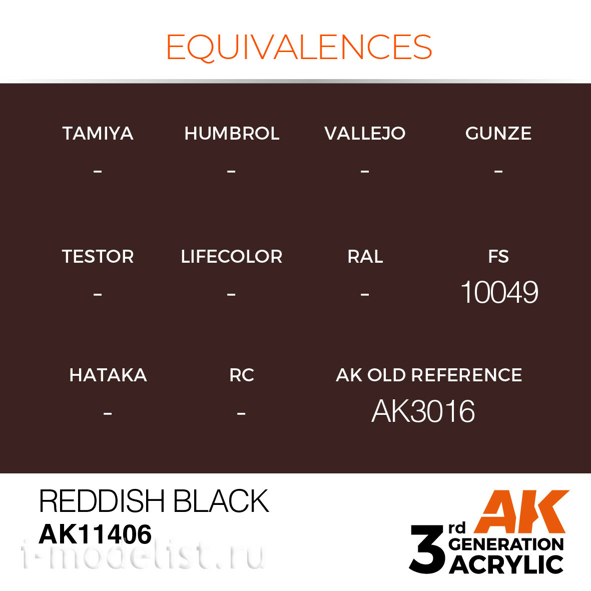 AK11406 AK Interactive Acrylic paint REDDISH BLACK-FIGURES (reddish-black) 17 ml