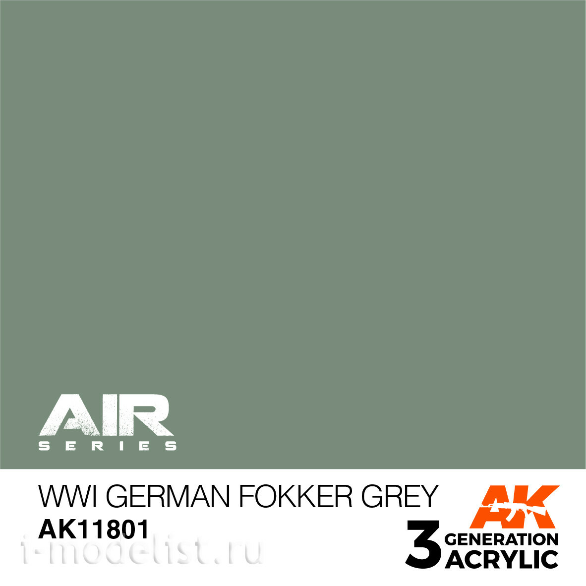 AK11801 AK Interactive Acrylic paint WWI GERMAN FOKKER GREY