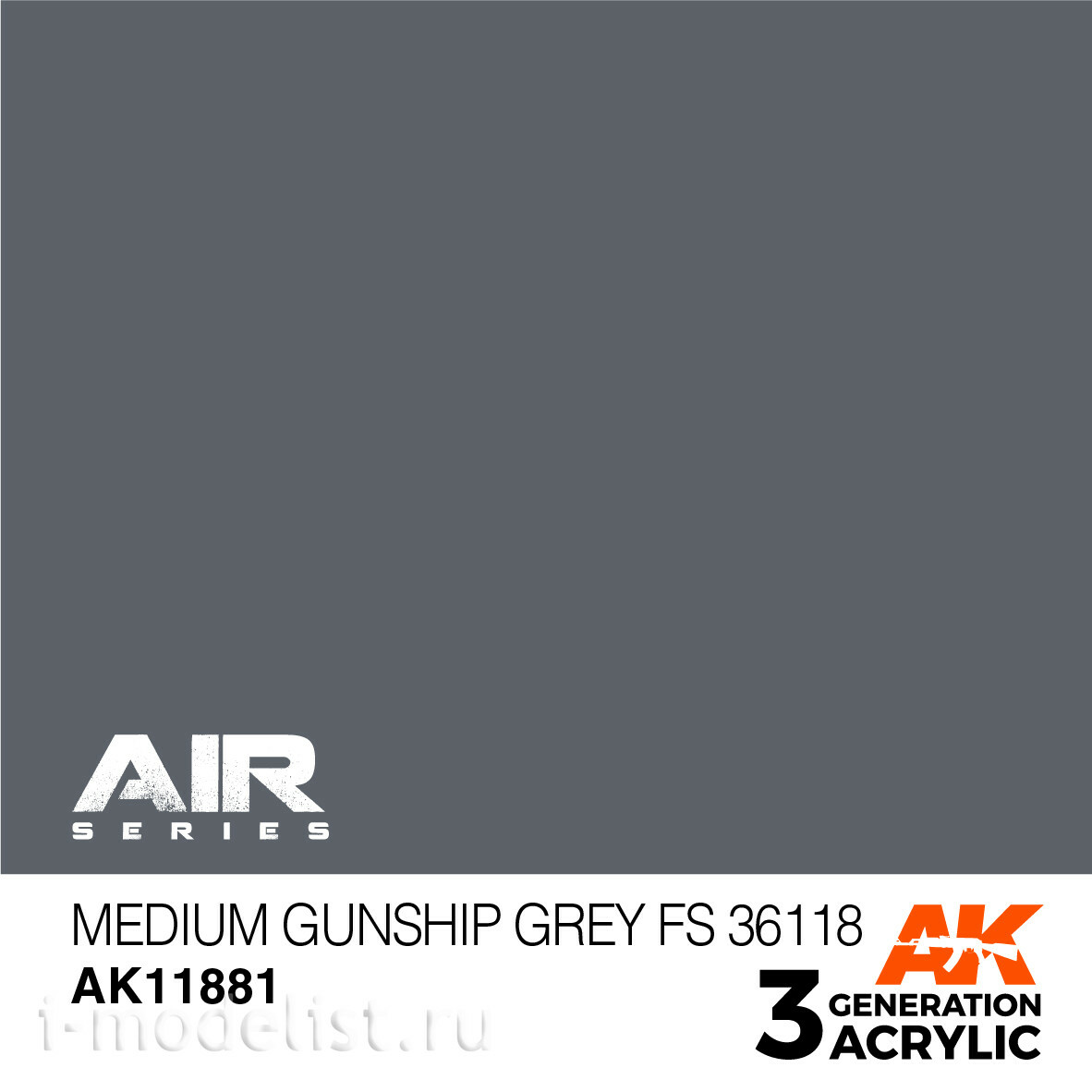 AK11881 AK Interactive Acrylic paint MEDIUM GUNSHIP GREY FS 36118