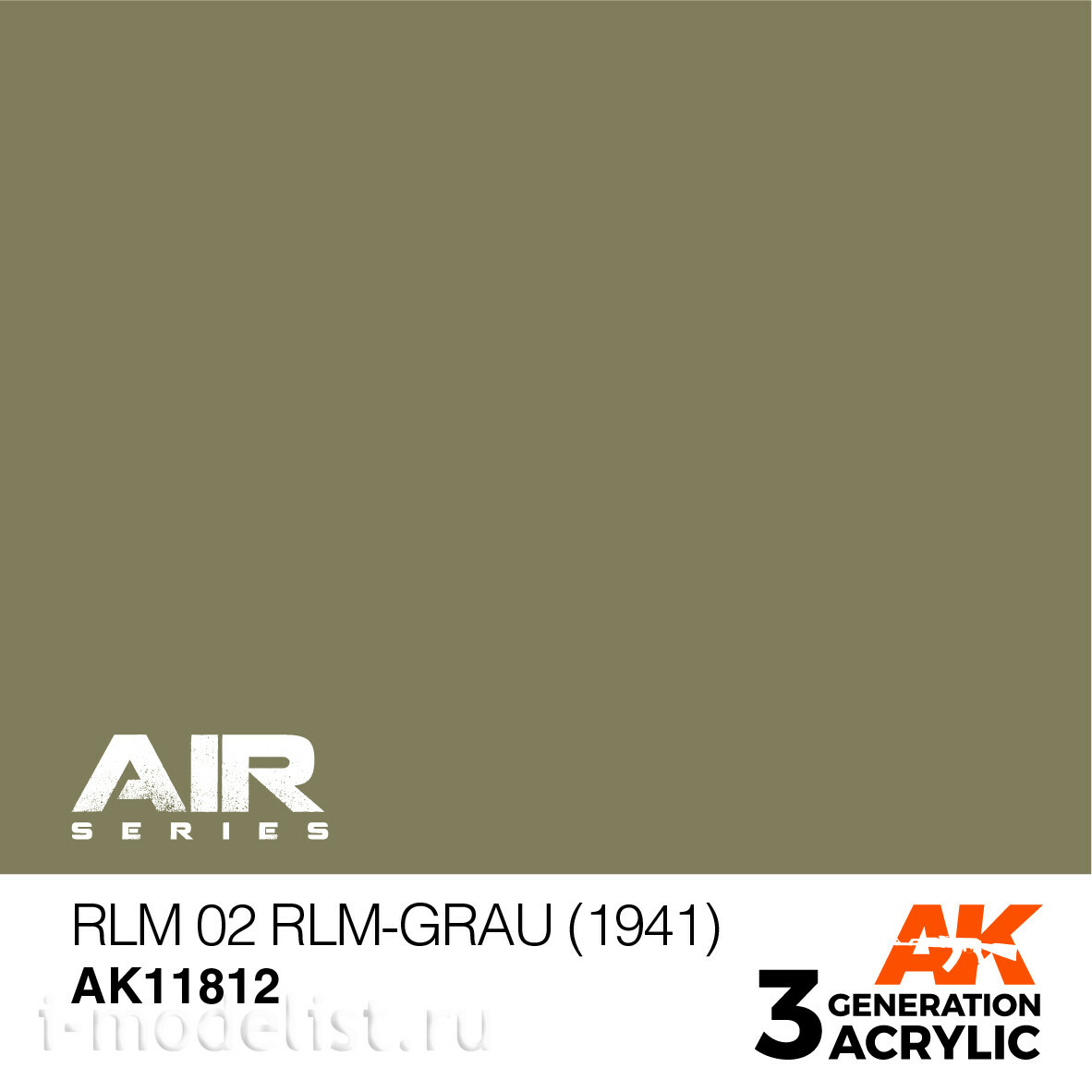 AK11812 AK Interactive Acrylic paint AIR, RLM 02 RLM-GRAU (1941)