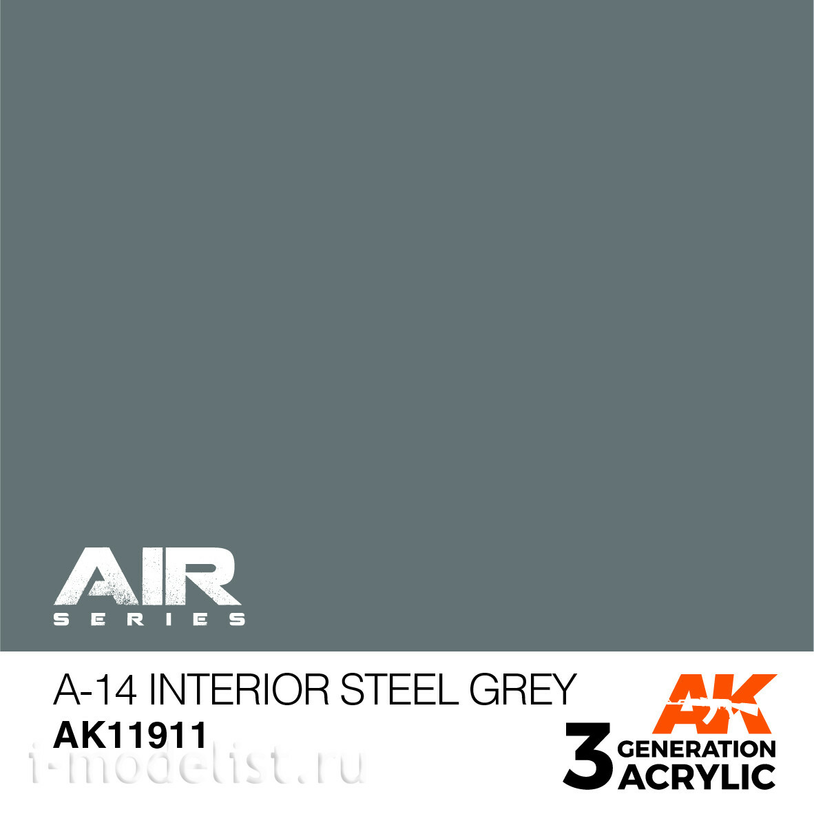 AK11911 AK Interactive Acrylic paint A-14 INTERIOR STEEL GREY