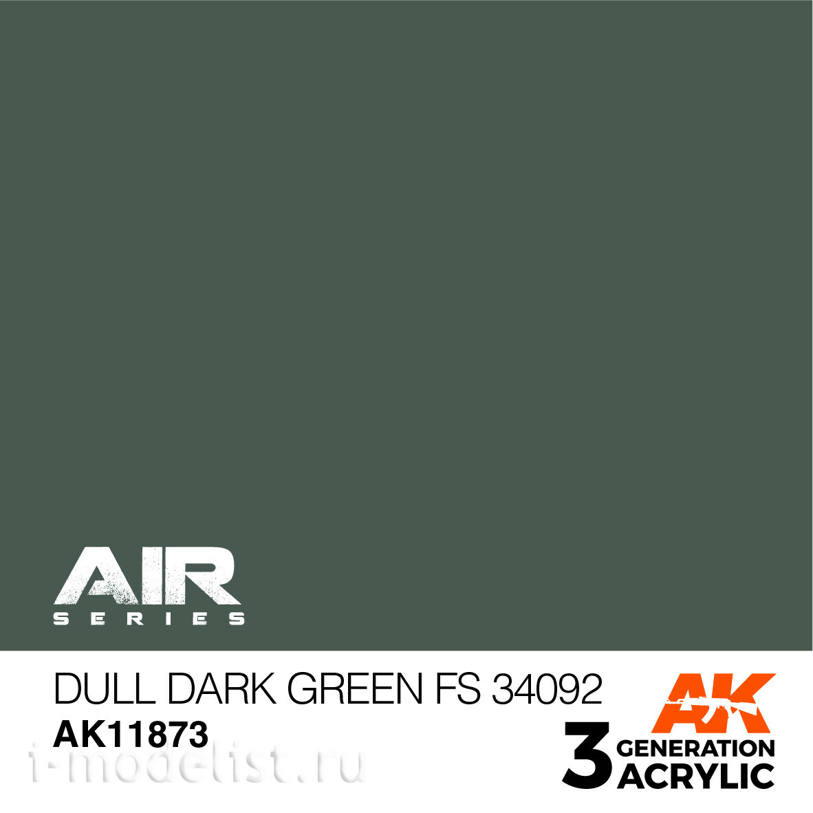 AK11873 AK Interactive Acrylic paint DULL DARK GREEN FS 34092