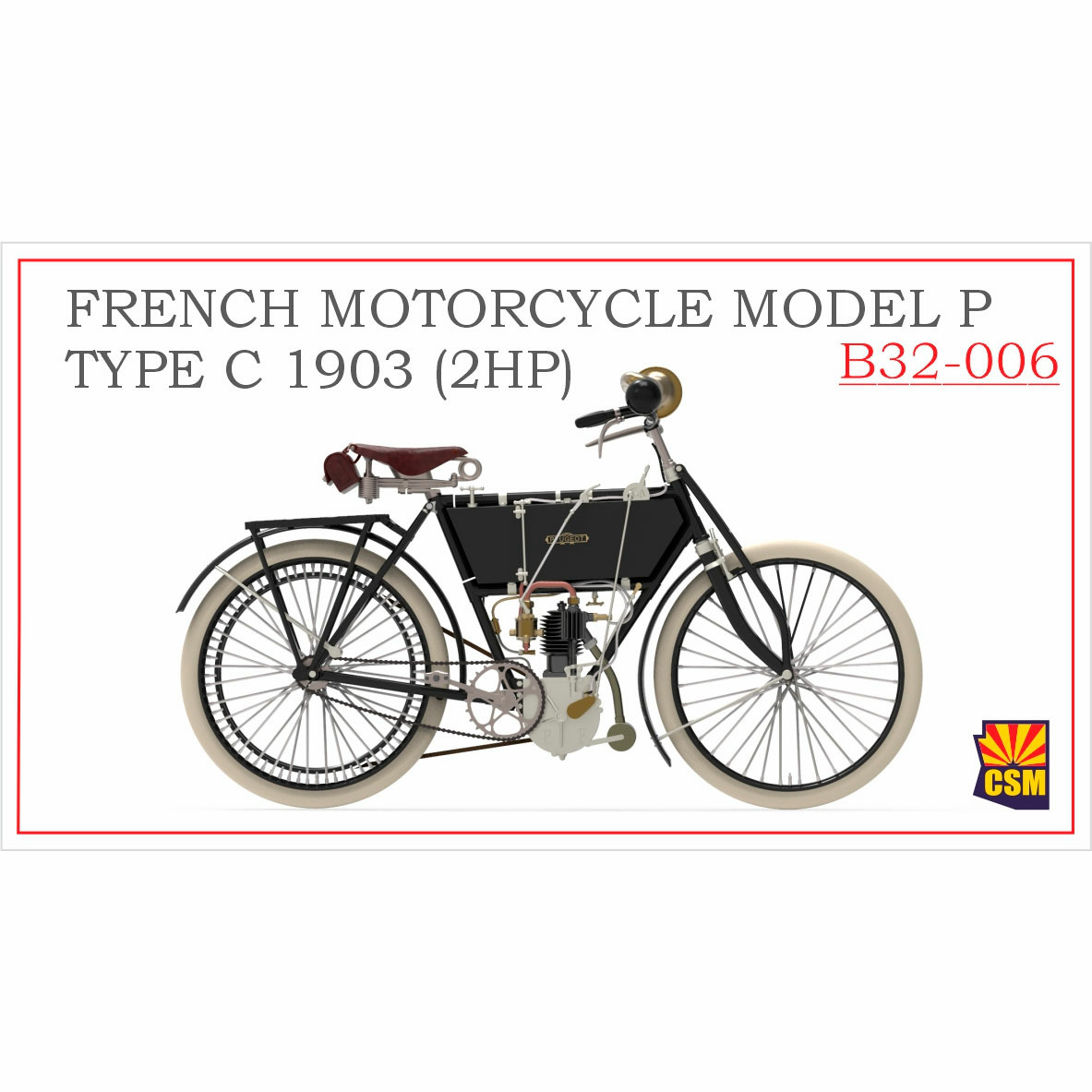 B32-006 Copper State Models 1/32 Французский мfromоцикл Model P - тип C 1903