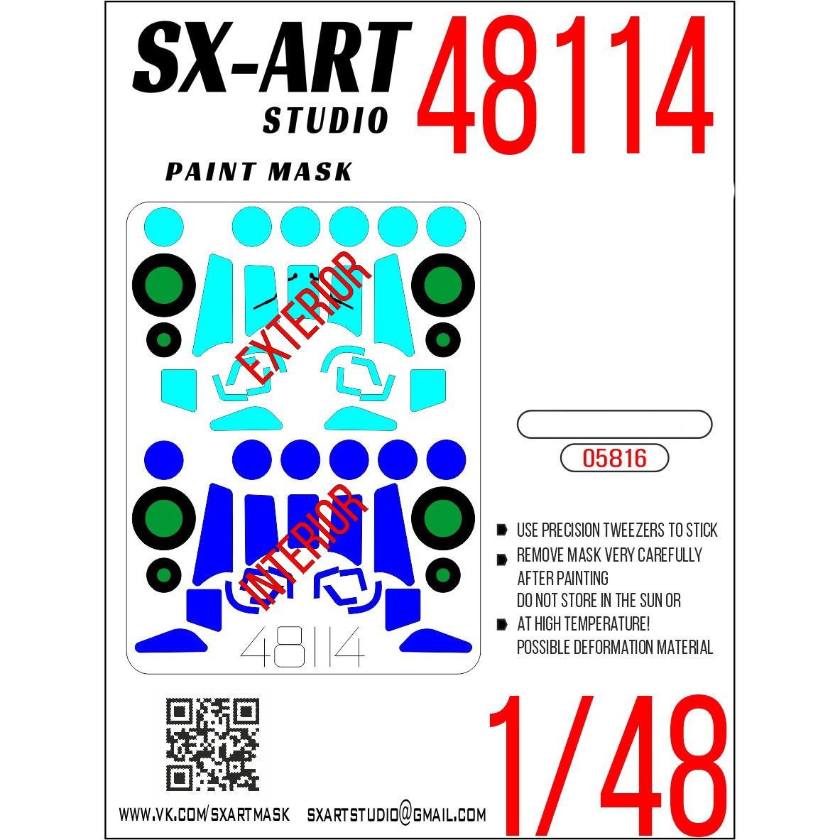 48114 SX-Art 1/48 Mu-4 Paint Mask (Trumpeter)