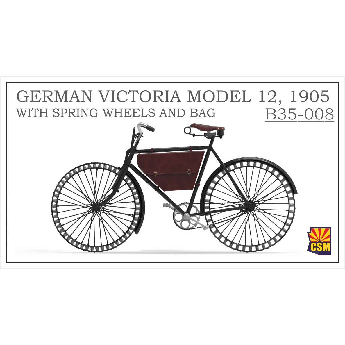 B35-008 Copper State Models 1/35 Notмецкий Victoria Model 12, 1905 г., с рессорными колёсами и сумкой