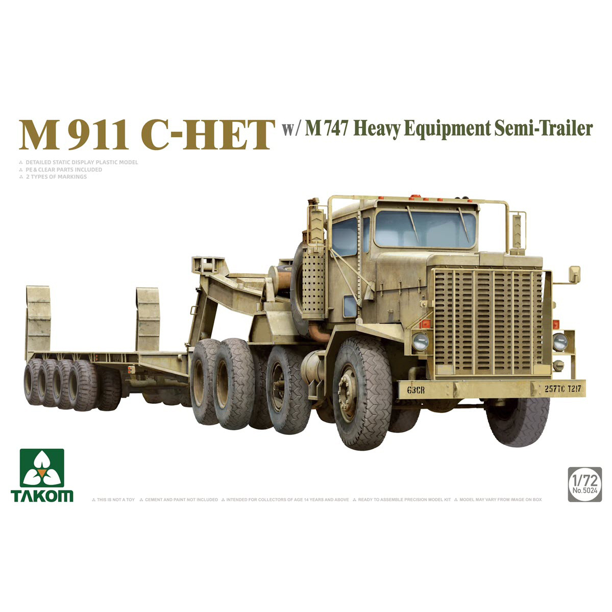 5024 Takom 1/72 Полуприцеп для перевозки тяжелого оборуtoвания M911 C-HET с M747