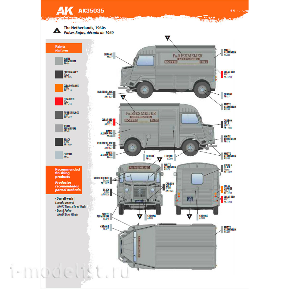 AK35035 AK Interactive 1/35 Коммерческий фургон Type H / TYPE HY COMMERCIAL VAN