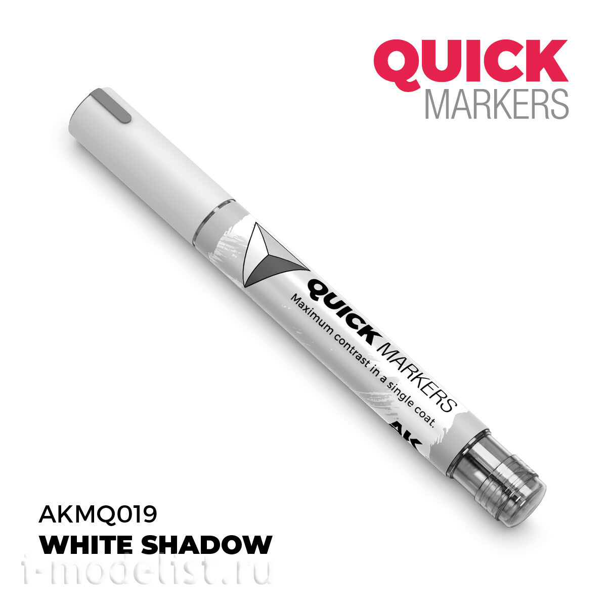 AKMQ019 AK Interactive Маркер QUICK MARKER - Белая тень / White Shadow