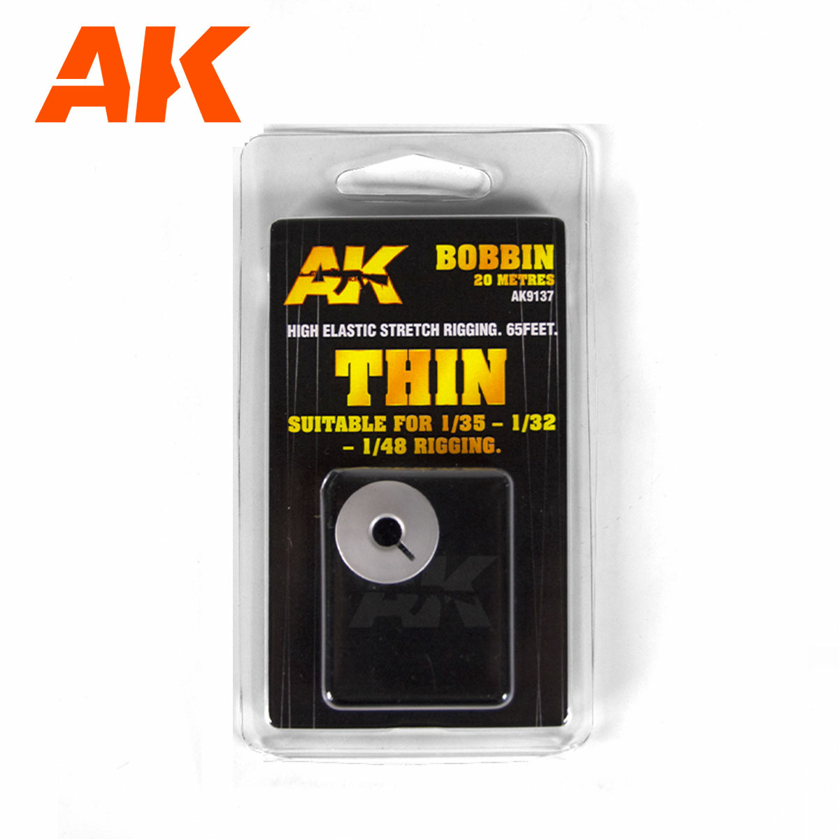 AK9137 AK Interactive Thin Elastic Rigging Coil (Suitable for scales 1:35, 1:32, 1:48)
