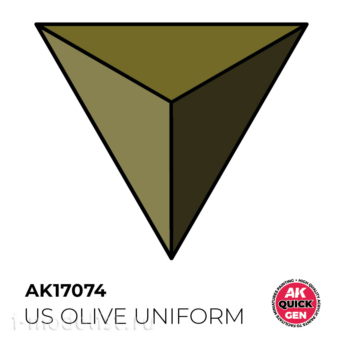 AK17074 AK Interactive Краска акриловая QUICK GEN - Оливковый цвет униформы США / US OLIVE UNIFORM