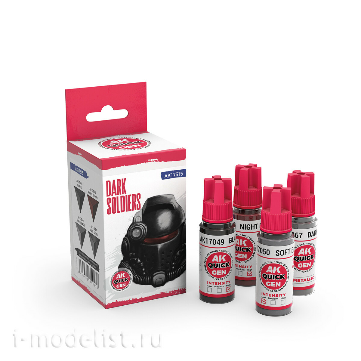 AK17515 AK Interactive Набор красок QUICK GEN - Тёмные солдаты / DARK SOLDIERS