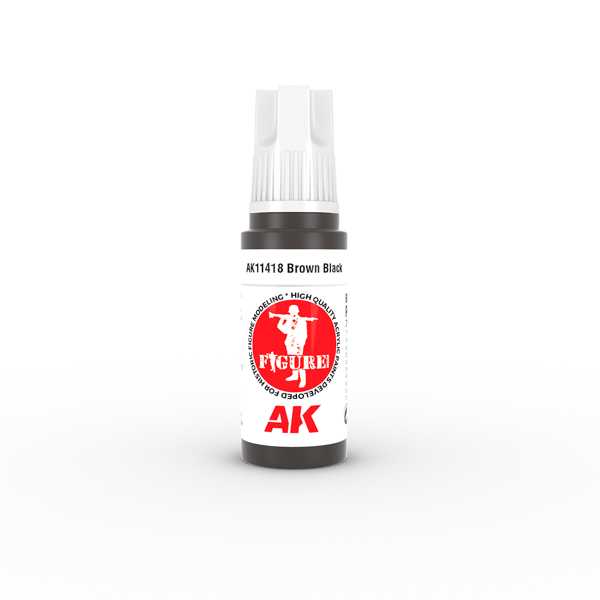 AK11418 AK Interactive acrylic paint BROWN BLACK – FIGURES (brown-black) 17 ml