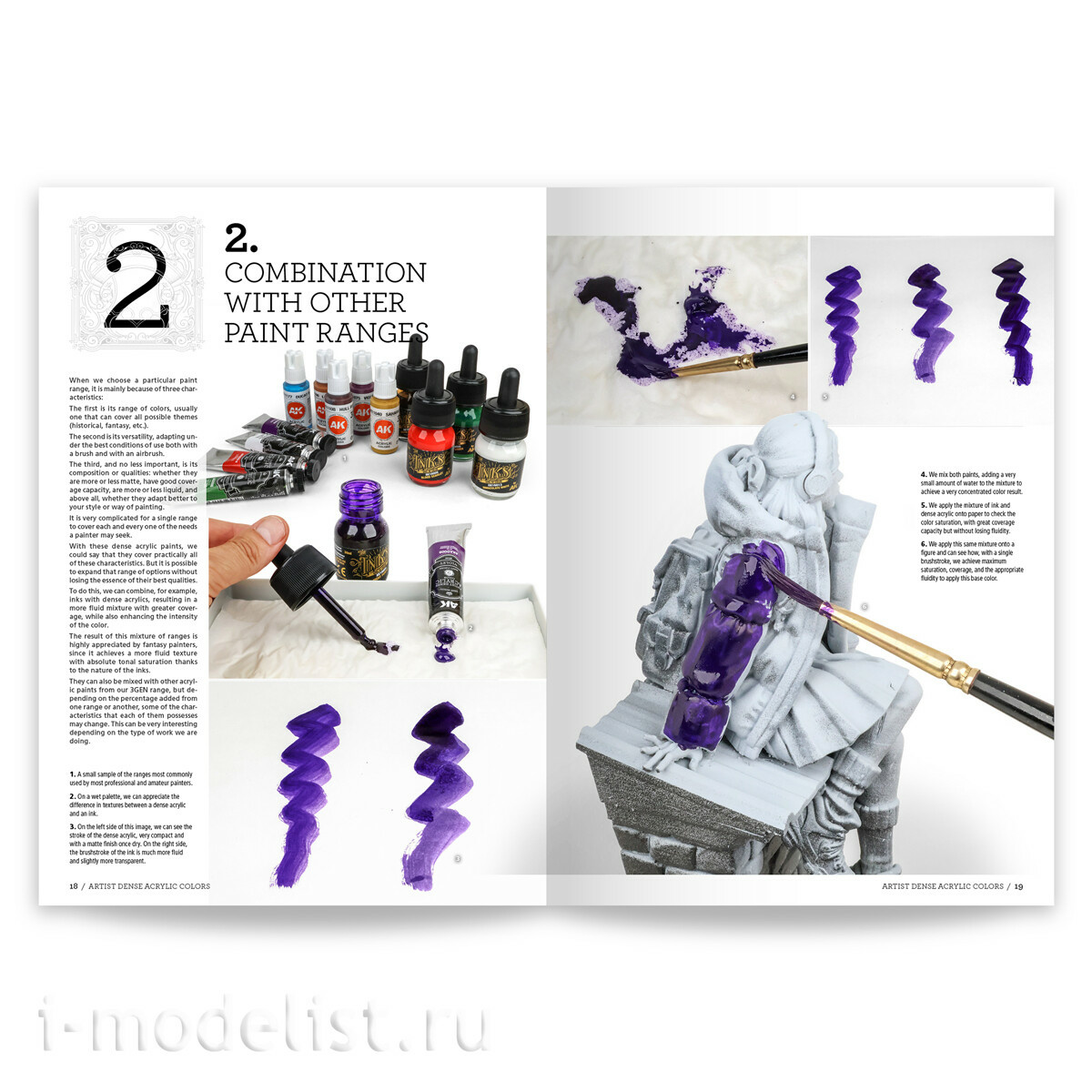 AK130040 AK Interactive Книга Практическое руководство по использованию густых хуtoжественных акриловых красок / Artist Dense Acrylic Color – Practical User Guide By Julio Cabos