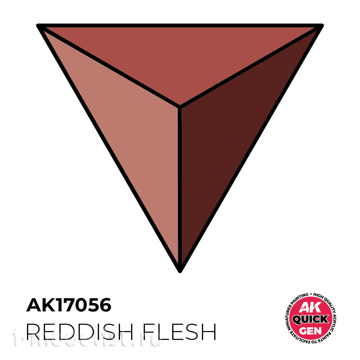 AK17056 AK Interactive Краска акриловая QUICK GEN - Красноватая плfromь / REDDISH FLESH