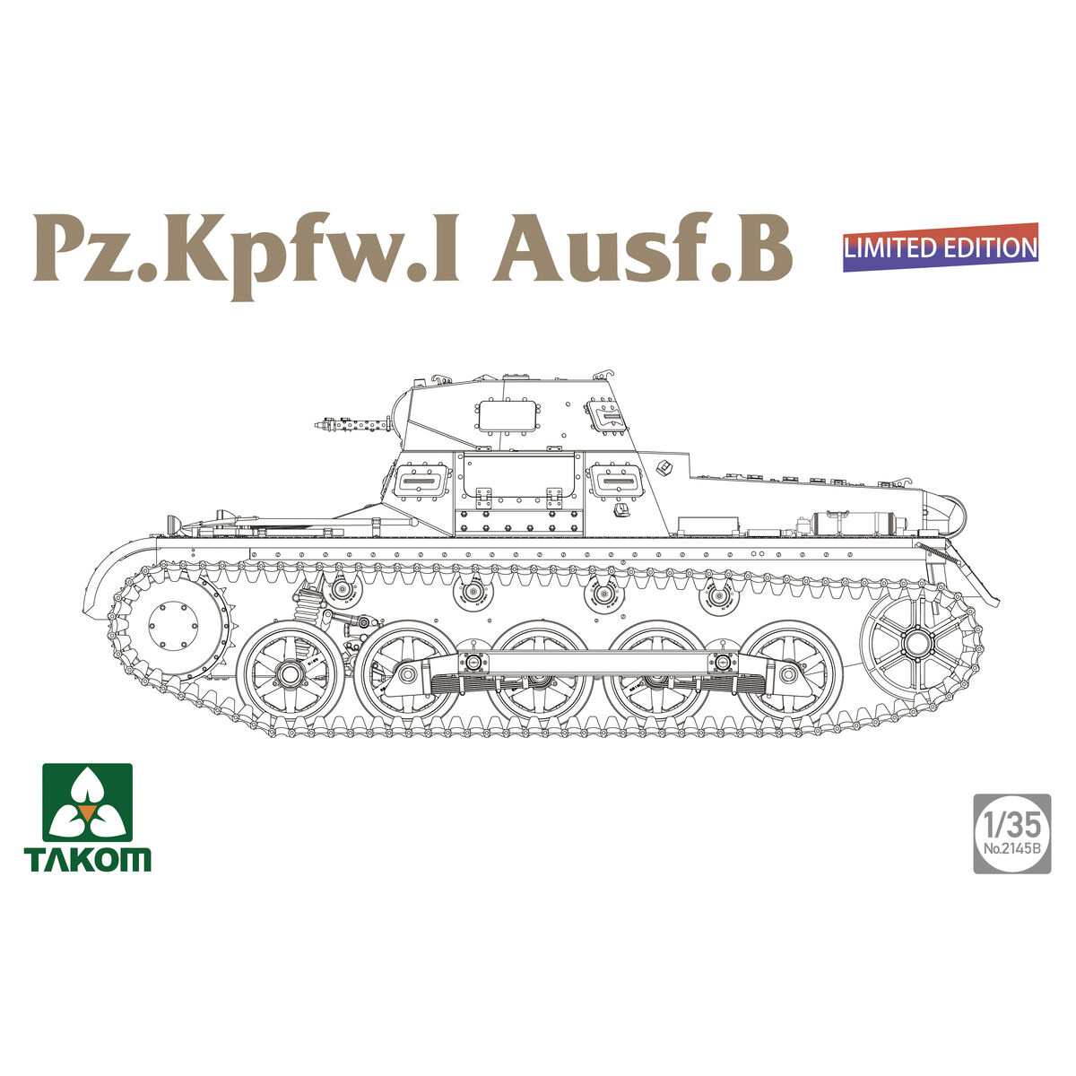 2145B Takom 1/35 Pz.Kpfw.I Ausf.B (Limited Edition)