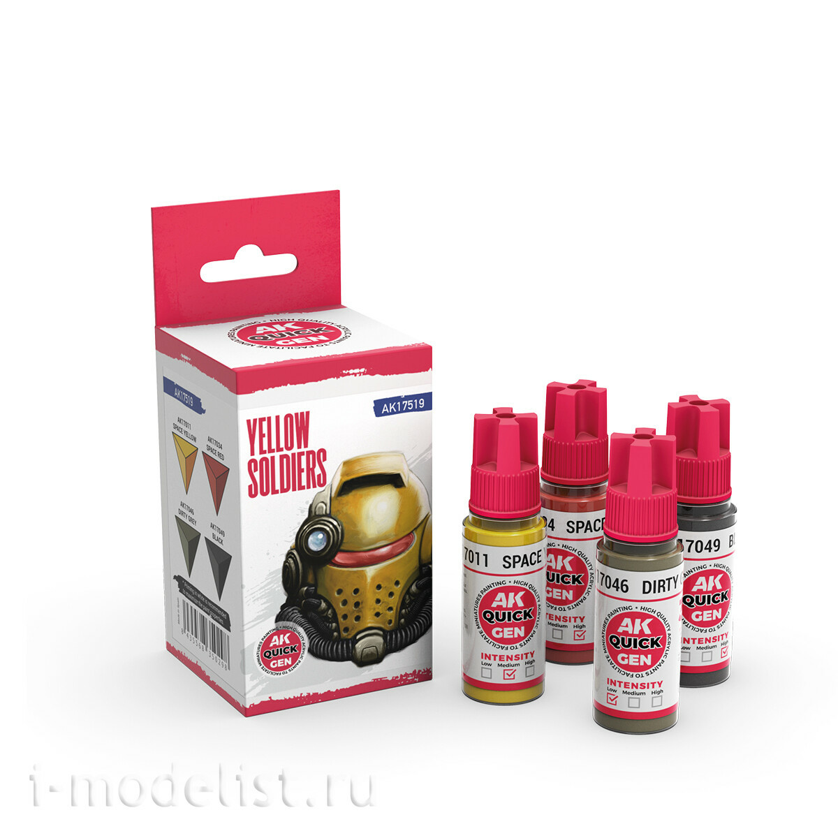 AK17519 AK Interactive Набор красок QUICK GEN - Жёлтые солдаты / YELLOW SOLDIERS