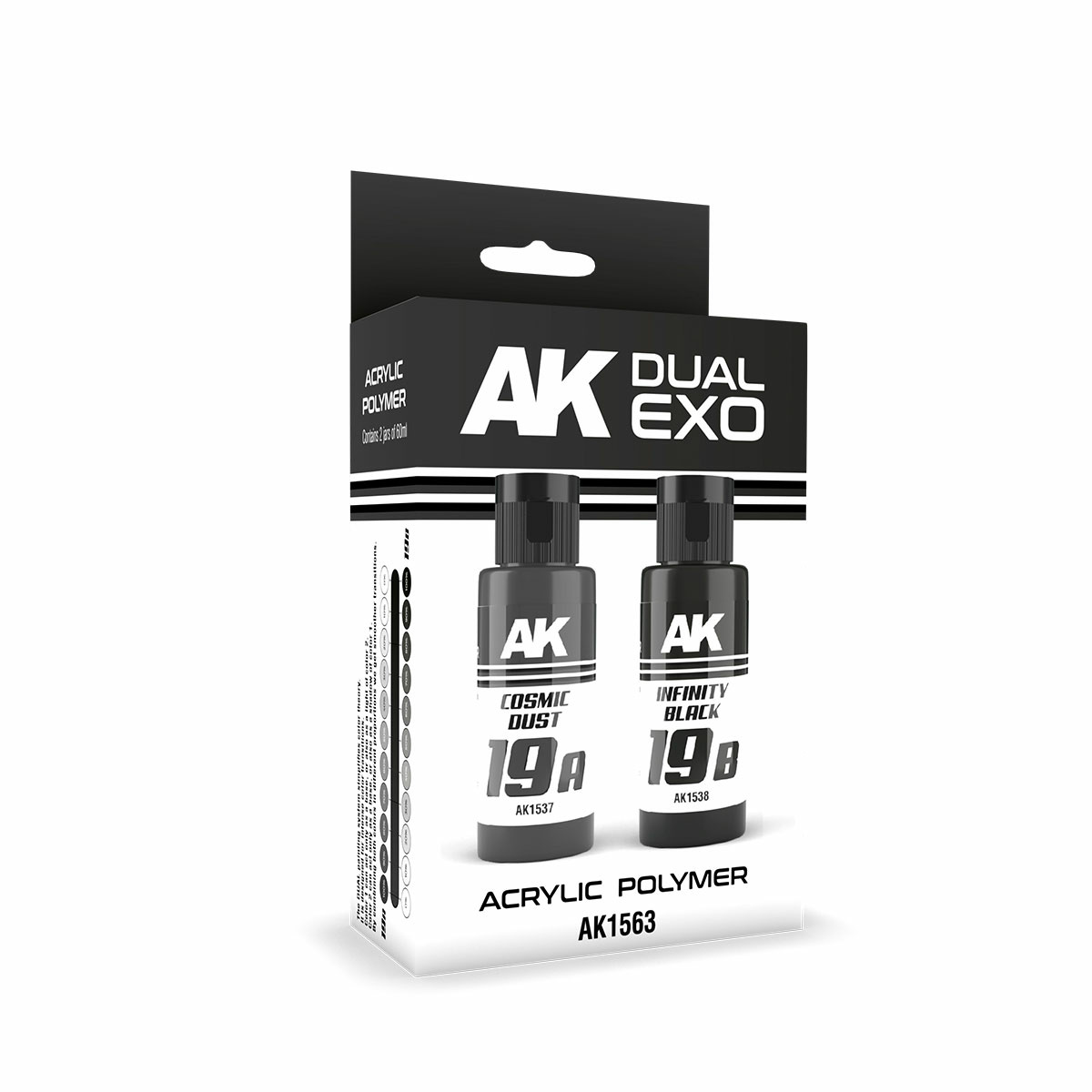 AK1563 AK Interactive Paint Set Dual Exo - 19A Cosmic Dust & 19B Infinite Black