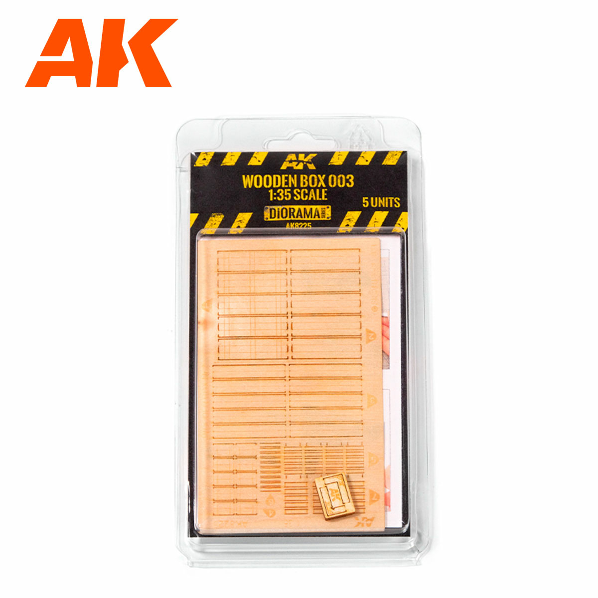 AK8225 AK Interactive 1/35 Wooden boxes No.003 laser cutting, 5 pcs.