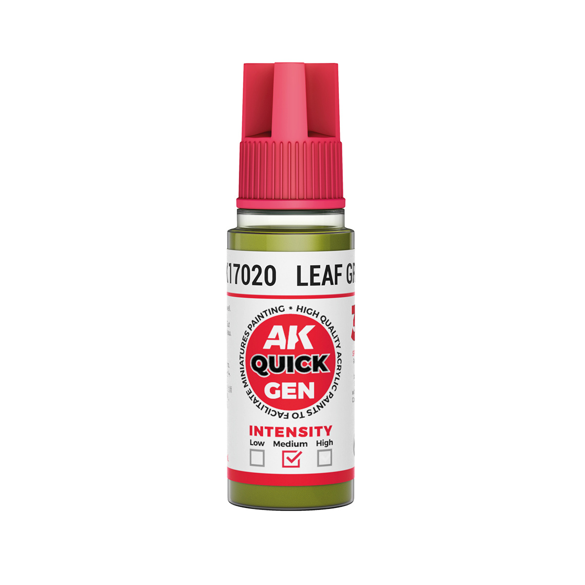 AK17020 AK Interactive Краска акриловая QUICK GEN - Листовой зелёный / LEAF GREEN