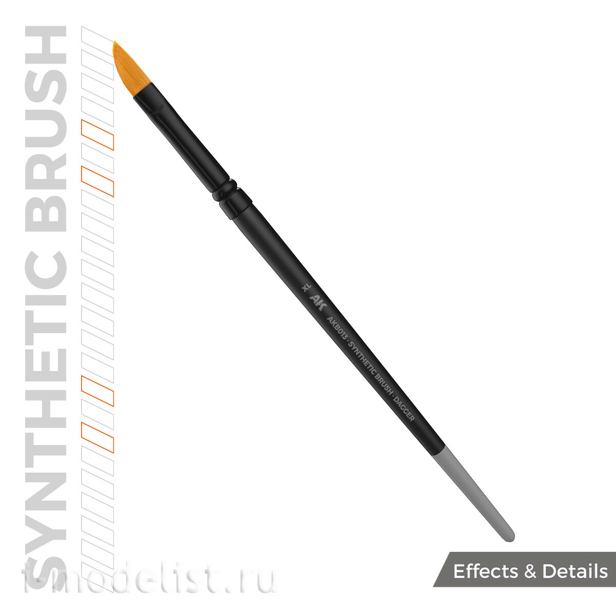 AKB013 AK Interactive Синтетическая кисть - Кинжал XL / AK SYNTHETIC BRUSH – DAGGER XL