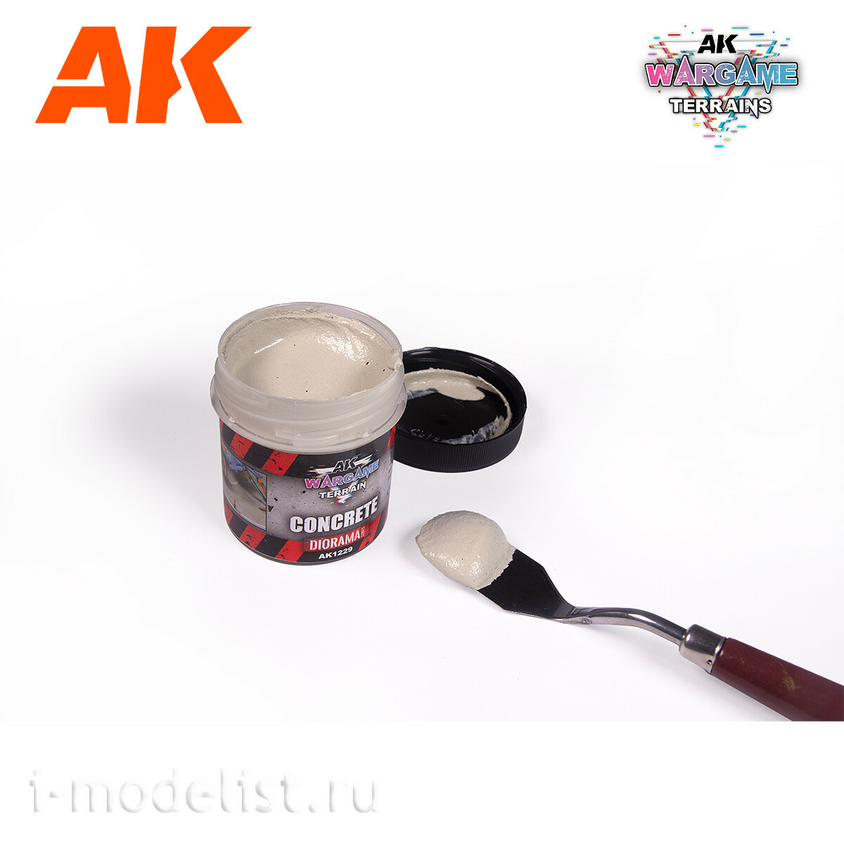 AK1229 AK Interactive Textура WARGAME TERRAINS для имитации бетона (100 мл)