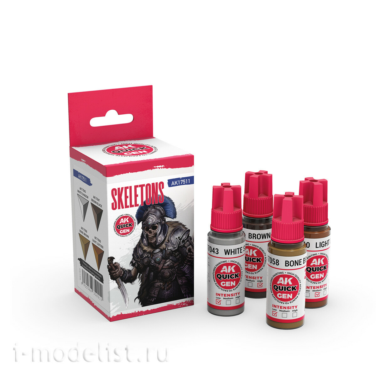 AK17511 AK Interactive Набор красок QUICK GEN - Скелеты / SKELETONS