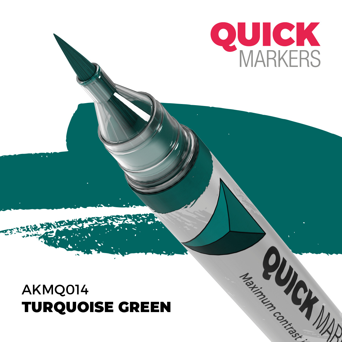 AKMQ014 AK Interactive Маркер QUICK MARKER - Бирюзово-зелёный / Turquoise Green