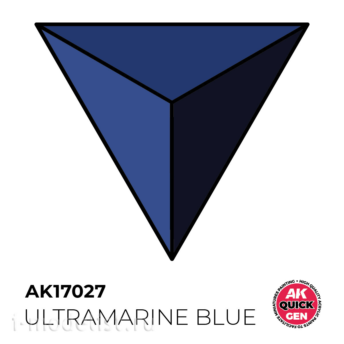 AK17027 AK Interactive Краска акриловая QUICK GEN - Ультрамариновый синий / ULTRAMARINE BLUE