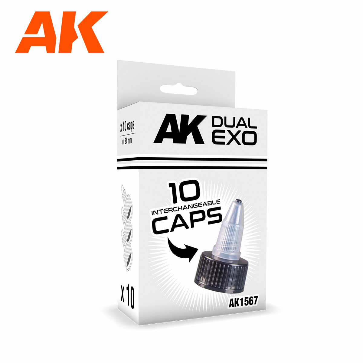 AK1567 AK Interactive A set of replaceable caps for Dual Exo paints
