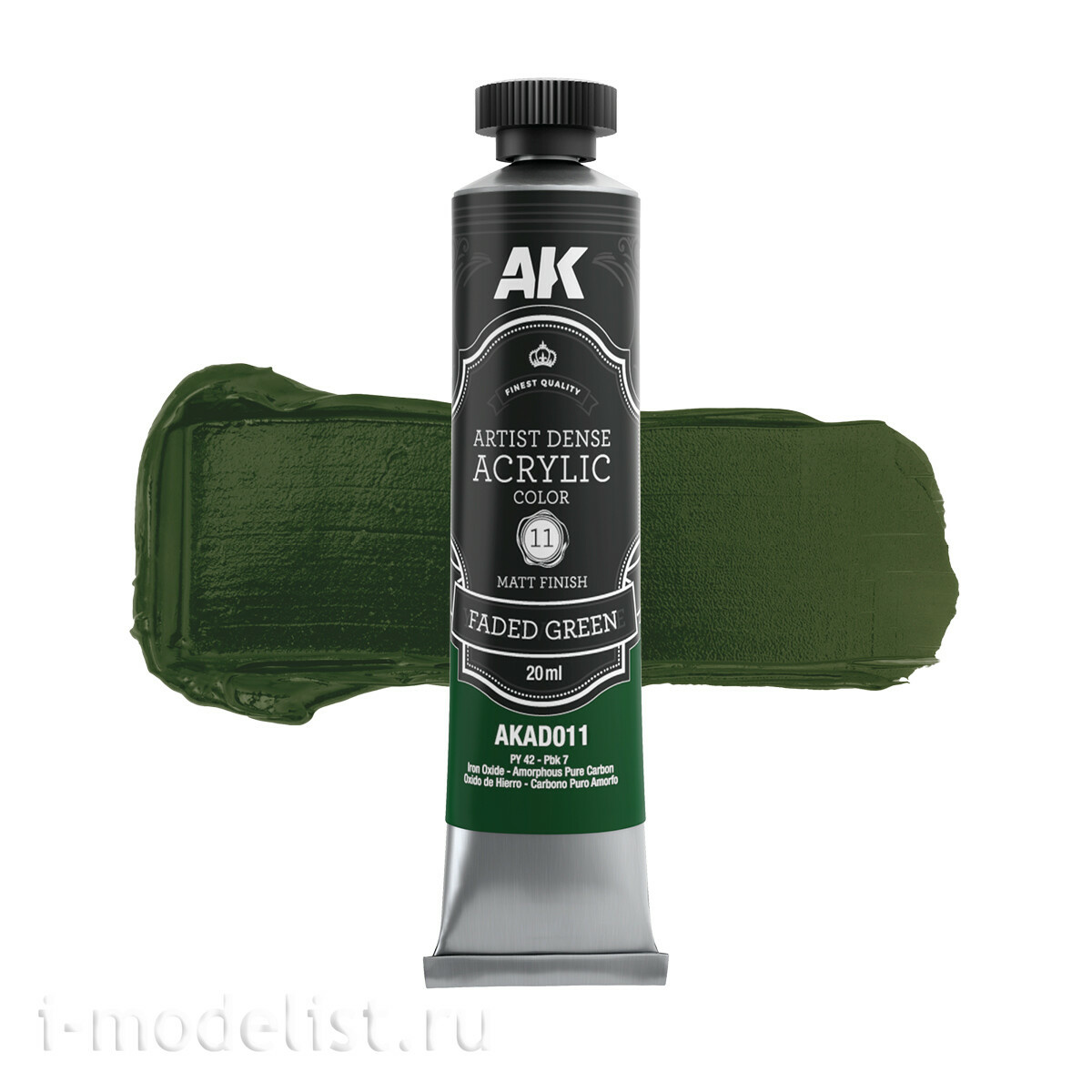 AKAD109 AK Interactive Набор красок зелёных цветов – хуtoжественный плfromный акрил / Green Color Set – Artistic Dense Acrylic Color