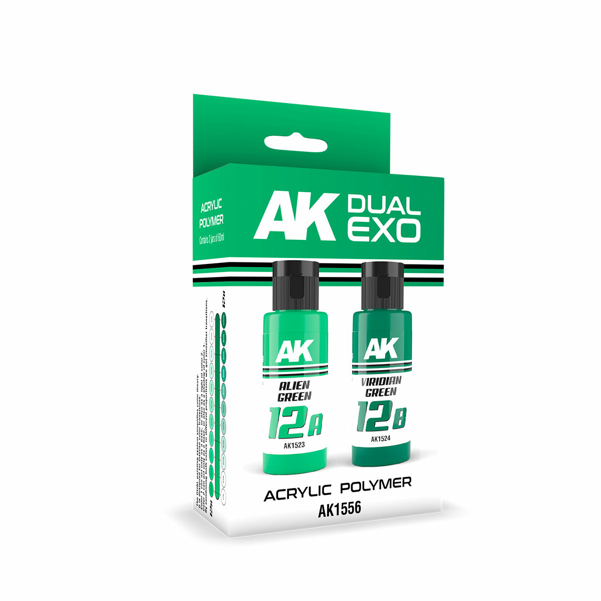 AK1556 AK Interactive Paint Set Dual Exo - 12A Alien Green & 12B Viridian Green
