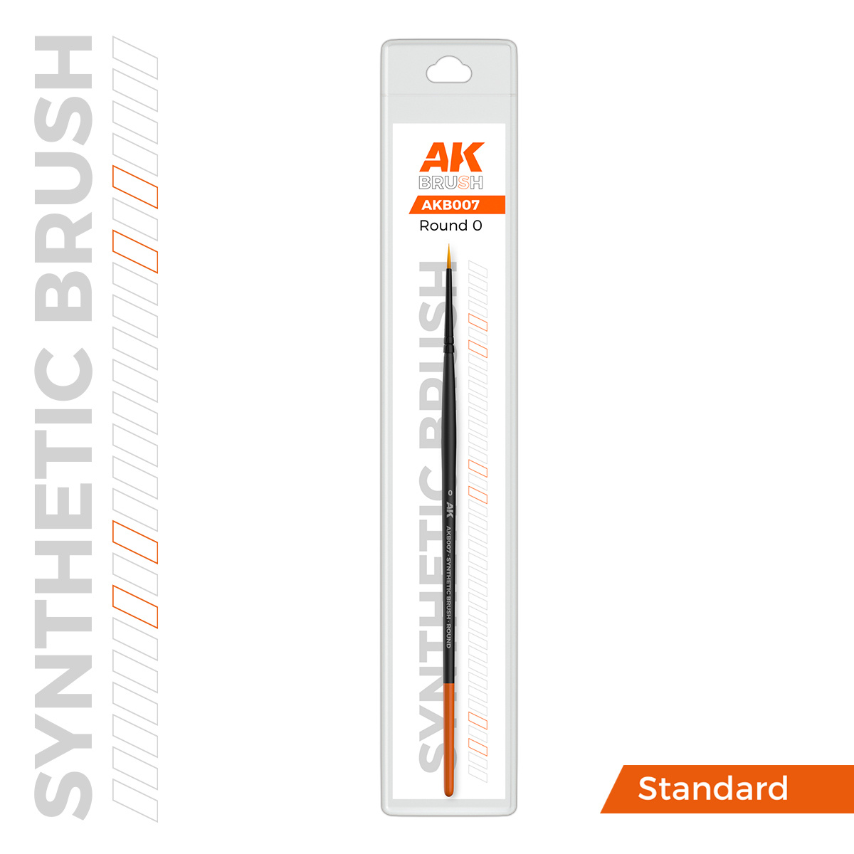 AKB007 AK Interactive Синтетическая кисть - Круглая 0 / AK SYNTHETIC BRUSH – ROUND 0