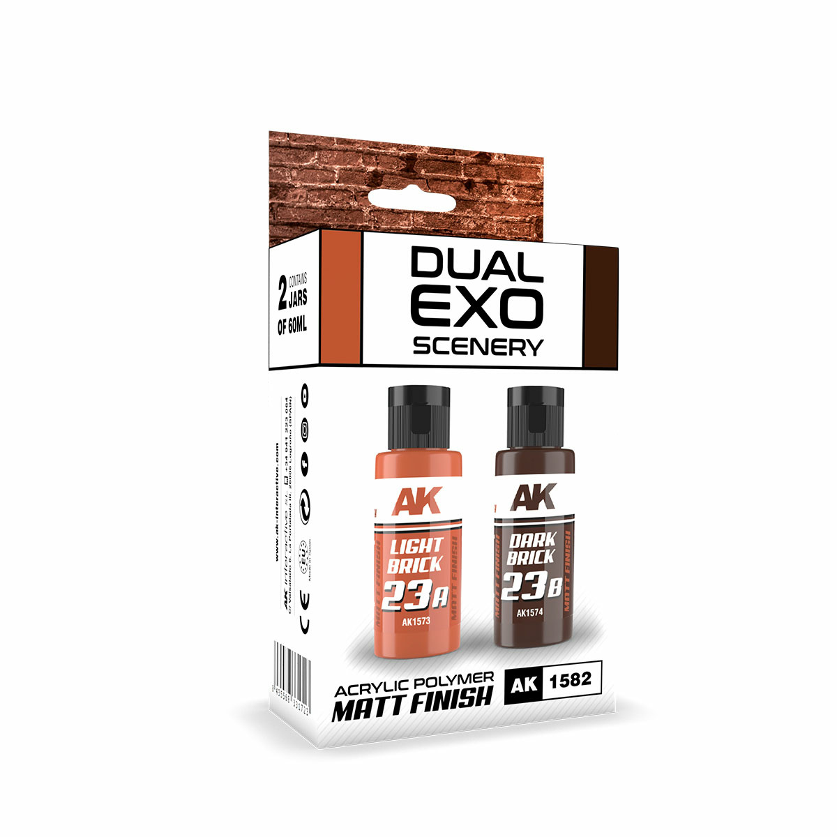 AK1582 AK Interactive Paint Set Dual Exo - 23A Light Brick & 23B Dark Brick