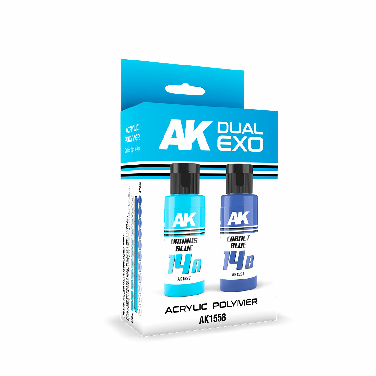 AK1558 AK Interactive Paint Set Dual Exo - 14A Uranium Blue & 14B Cobalt Blue