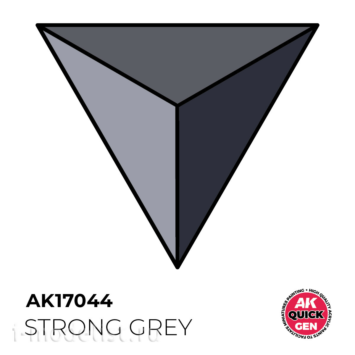 AK17044 AK Interactive Краска акриловая QUICK GEN - Интенсивный серый / STRONG GREY