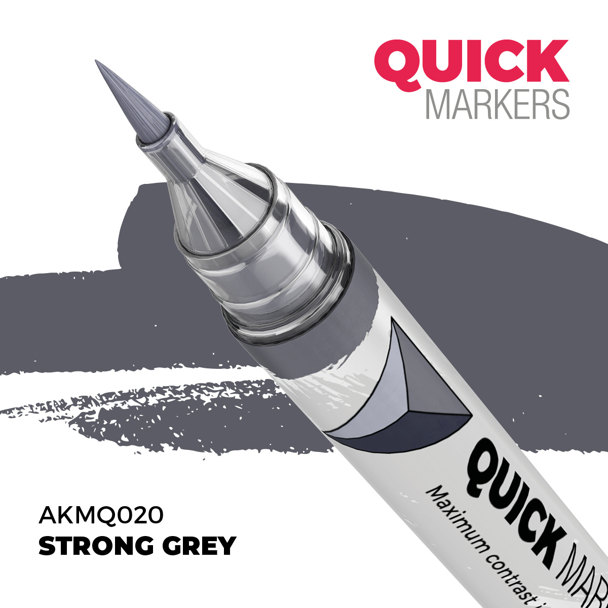 AKMQ020 AK Interactive Маркер QUICK MARKER - Сильный серый / Strong Grey