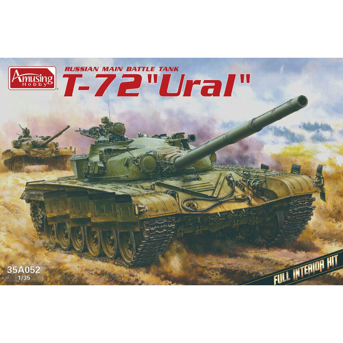 35A052 Amusing Hobby 1/35 Soviet T-72 Ural tank with full interior (under license from UVZ)